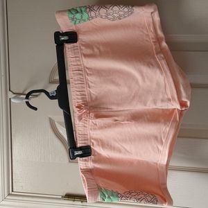 Joe Boxer Peach Pink Pineapple-Accent Sleep Shorts